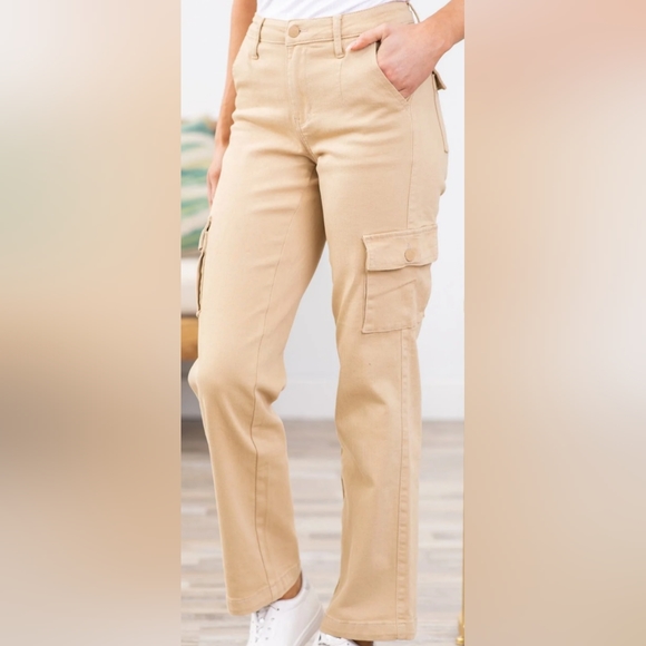 Judy Blue Pants & Jumpsuits Judy Blue Khaki Cargo Pants Garment